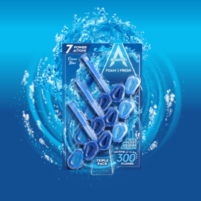 Astonish Foam & Fresh Toilet Blocks Ocean Triple Value Pack